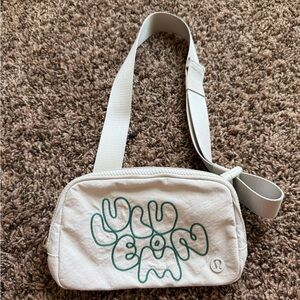 lululemon athletica White and Green Crossbody Bag